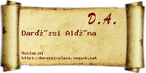 Darázsi Aléna névjegykártya